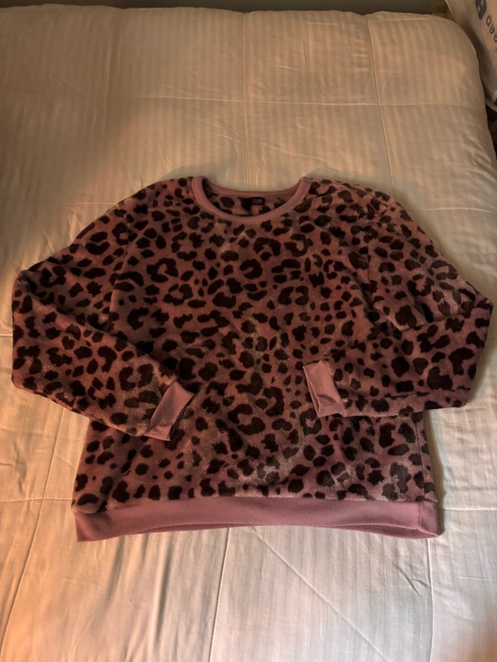 Cold Crush Light Purple Leopard Plush Crewneck